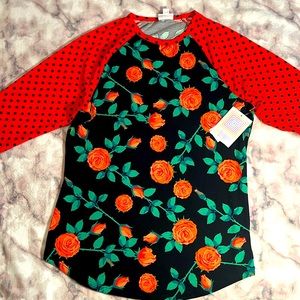 Floral and Polka Dot Top